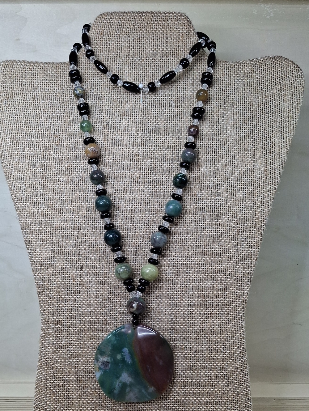 Artisian Made Natural Stone Pendant Necklace